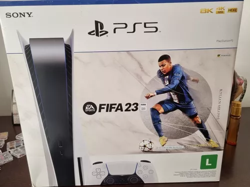 Promoção de Sony PlayStation 5 Digital 825GB FIFA 23 Bundle cor branco e  preto