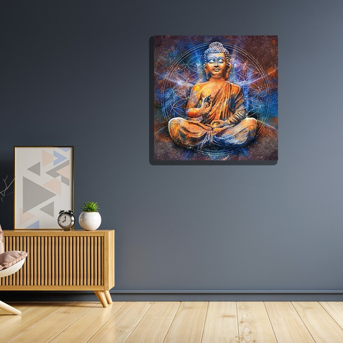 Cuadro De Arte Moderno Decorativo Buda Espiritual 100x100cm 