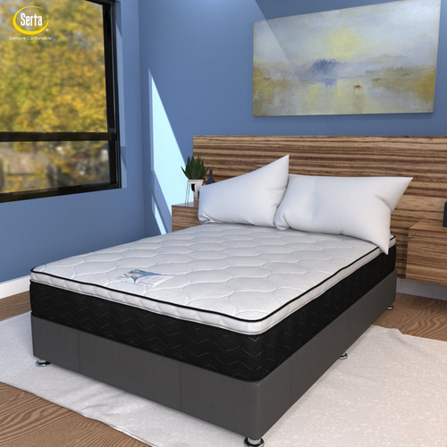 Colchón Queen Size Serta Plus One + 2 Almohadas Memory Foam