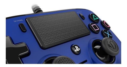 Imagen 5 de 6 de Control joystick Nacon Wired Compact Controller for PS4 negro y azul