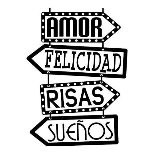 Sticker Vinilo Adhesivo Casa Amor Felicidad Risas Sueños