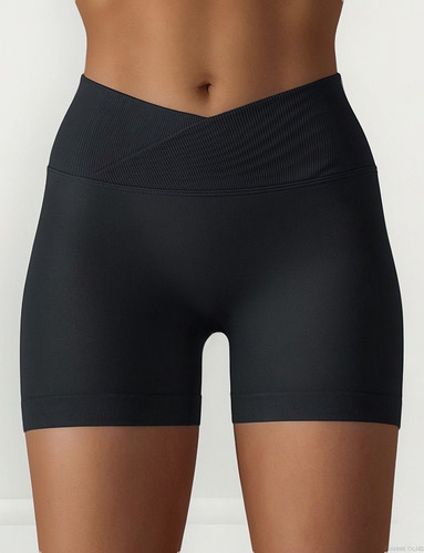 Pantalones Cortos Deportivos De Algodón De Cintura Alta Sin
