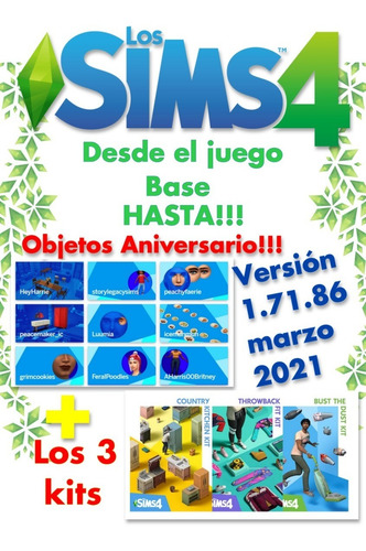 Imagen 1 de 5 de Los Sims 4 Juego Completo Hasta V.1.71 .86.20 Marzo 2021!!!