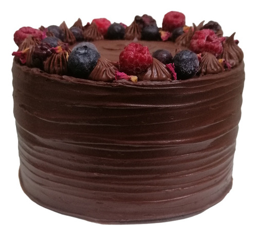 Torta Vegana De Chocolate Y Frutos Rojos 16cm Diametro