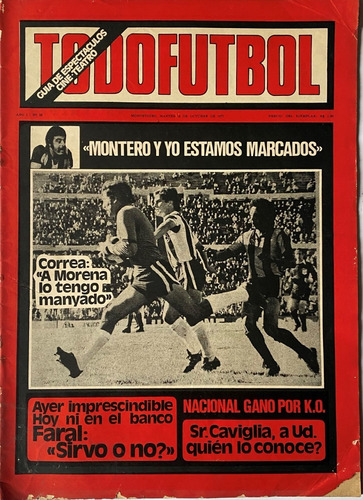 Todofútbol, Semanal Fútbol Uruguayo Nº35 Nacional 1977  Ez2c