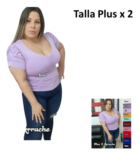 Blusas Mujer Dama Todas Tallas Grande Plus X 2