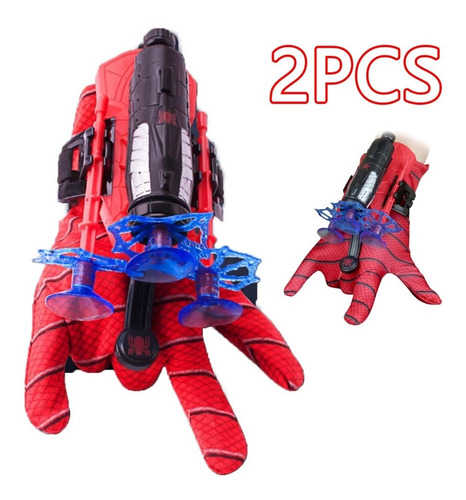 Guante Spiderman Lanza Telaranas De Web Shooter 2pcs