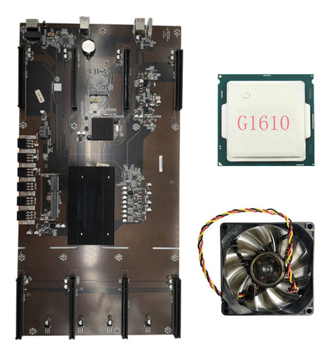 Placa Base Minera Eth80 B75 Bct+cpu G1610+ventilador De Refr