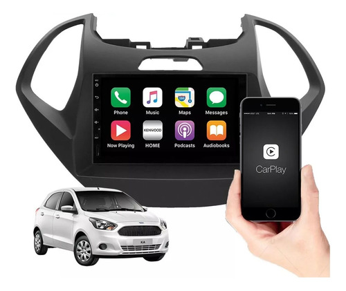 Multimidia Aikon Ford Ka Android Tv Bluetooth + Moldura 2 Din