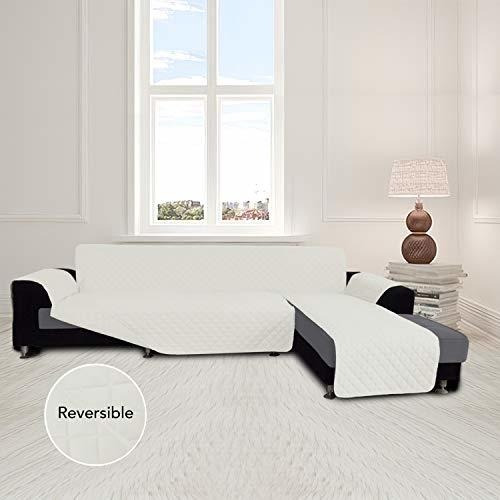 Funda Para Sofa Easy-going En Forma De L Color Marfil Suave