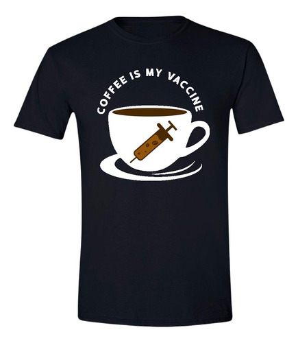 Playera Negra Hombre Coffe Taza De Café Frases 073