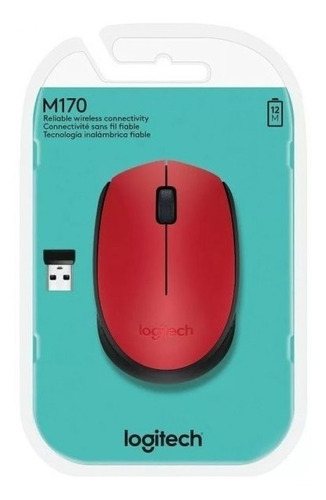 Mouse Logitech Inalambrico M170 Red 