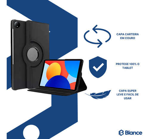 Kit Capa Teclado + Película + Caneta Para Redmi Pad Se 8.7