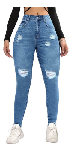 Jeans Pantalón Colombiano Mezclilla Para Dama Levanta Pompa
