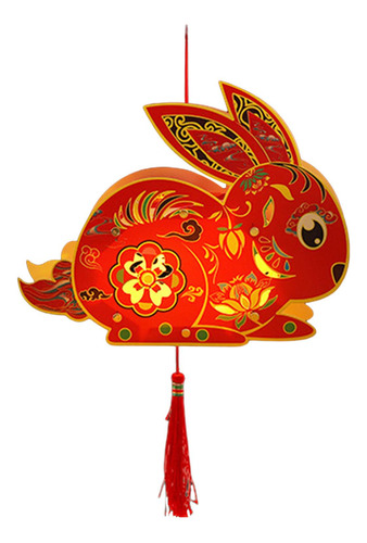 Linterna Del Festival De Mediados De Otoño Rojo 25cmx27cm