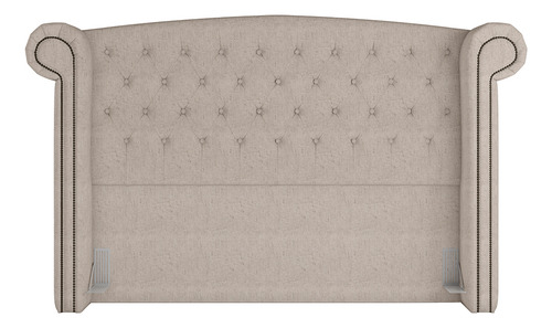 Cabeceira Cama Box Queen Quarto 160cm Sofia Linho Cru