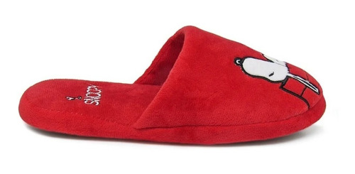Imagem 6 de 7 de Pantufa Chinelo De Quarto Snoopy Vermelho - Original Peanuts