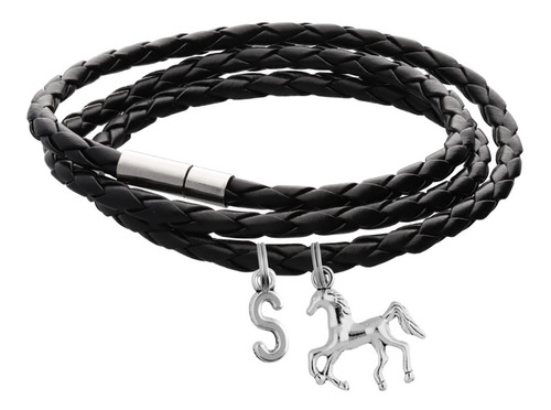 Pulsera Brazalete Collar Dije Caballo Vaquero Animal Letra