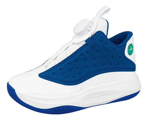 Tenis Escolar Blanco Azul Basquetbol Pirma De Niño