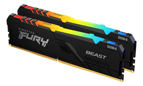 Tarjeta Memoria Ram Kingston Fury Ddr4 Pack2x8gb Rgb