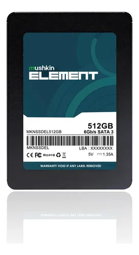 Disco Solido Ssd 512gb Sata Mushkin Element Color Negro