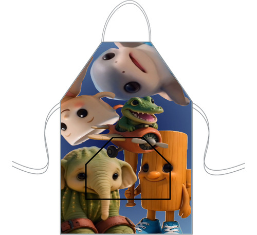 Delantal Cocina Mediano Para Niños Mini Chef Personalizado Brainrot 3 Personalizado