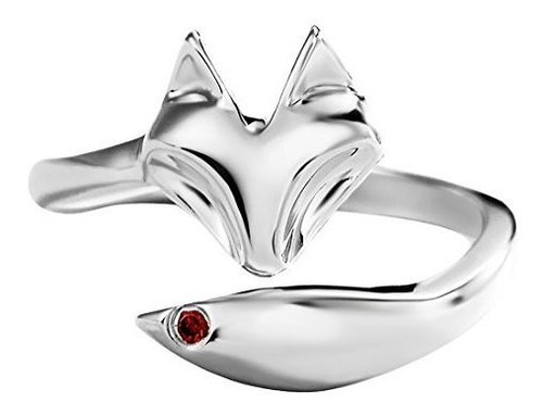 S925 Anillos Abiertos De Plata Esterlina Para Mujer Con Cola