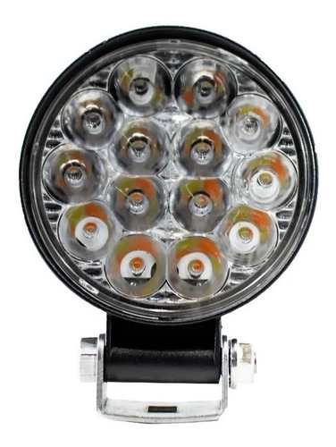 2 Faro Hiper Led Redondo 3 Pulgada Ambar Blanco Estrobo Moto