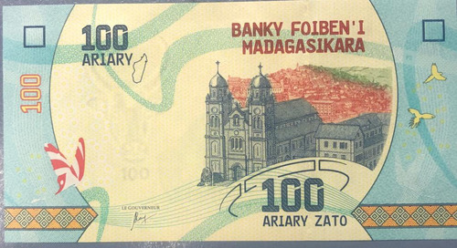 Billete Madagascar 100 Ariary Año 2017 Sin Circular