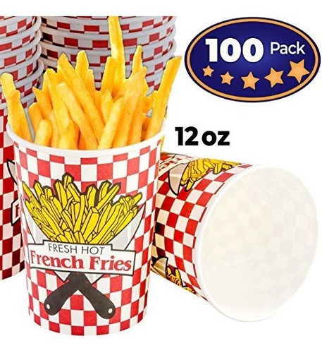 Papel Antigrasa French Fries Cups 100 Pack Cada Envase Sturd