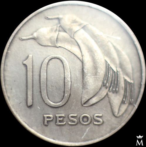 Mg* Uruguay Moneda 10 Pesos 1968 Ensayo En Plata