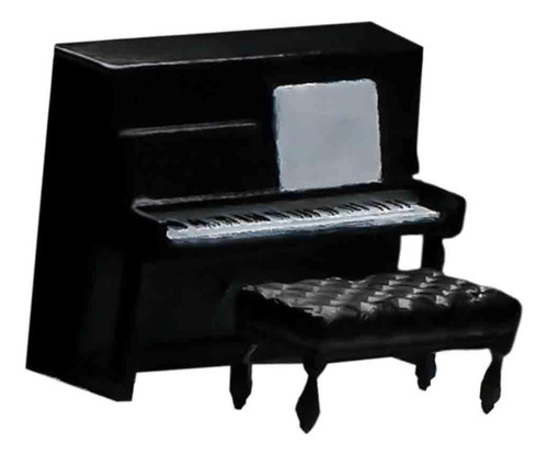 Muebles De Casa De Muñecas En Miniatura, Silla De Piano