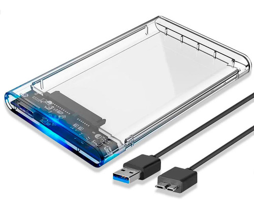 Case Hd Externo Transparent Notebook Sata 2.5 Usb 3.0 Gaveta