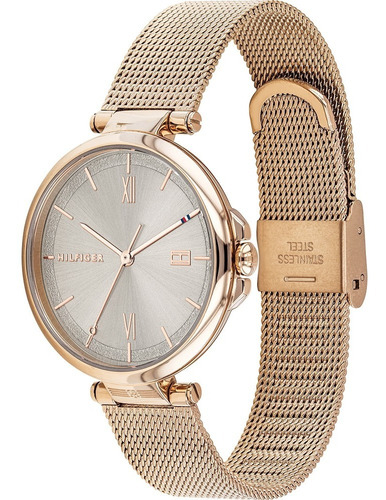 Reloj Tommy Hilfiger Mujer Rosé Con Malla Tejida 1782208