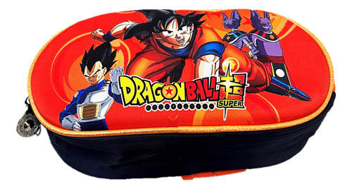 Mochila Goku Dragon Ball Z Set Lonchera+ Lapicera 3d Luz Led Dragon Ball Z Naranja Mochila Goku Combo 3 Piezas