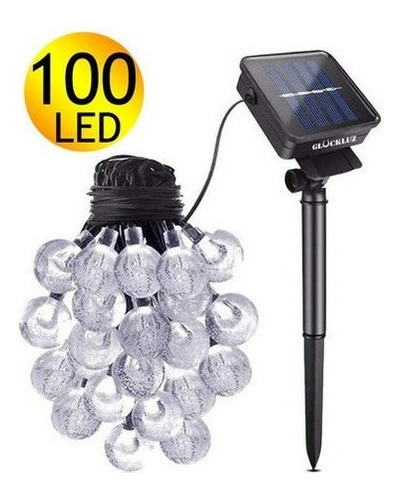 1 Serie De 100 Luces Solares Led Para Decoración De Terrazas