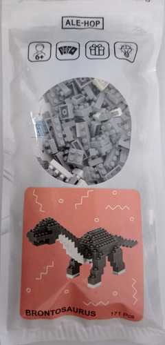 Juego Símil Lego Brontosaurio Rompecabezas 3d Bloques Armar