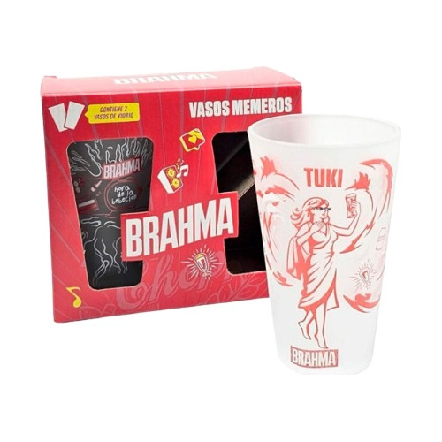 Vasos De Vidrio Brahma Memeros X 2