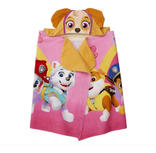 Toalla De Baño Paw Patrol Skye Con Gorro Para Niñas *sk Color Rosa Lisa