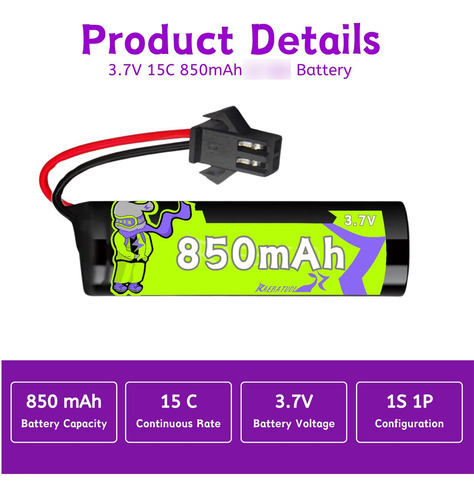 Enchufe De Batería 850 Mah Deerc Eagle Sprider S767 E35 Izquierdo