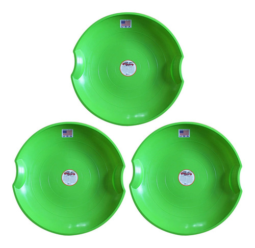 Set De 3 Trineos Redondos Flexible 26'' Color Verde Por