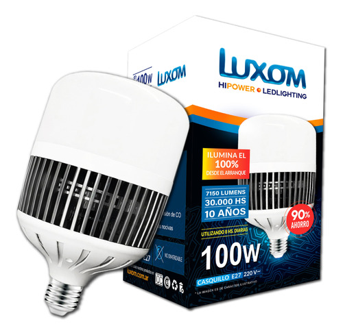 Lampara Hi Power Led 100w E40 Luxom