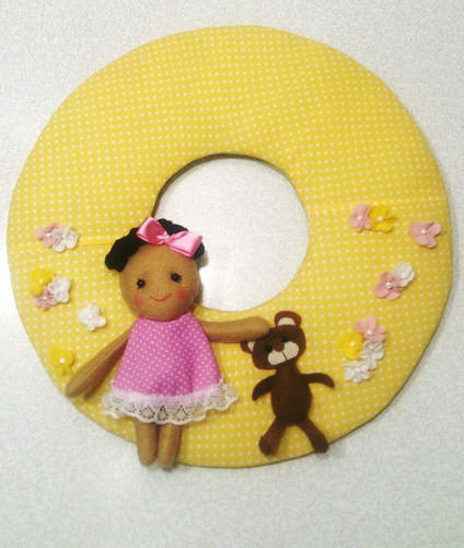 Enfeite De Porta De Maternidade Menina-negra