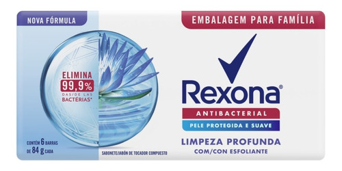 Jabón Rexona De Tocador Limpieza Profunda Pack X 6