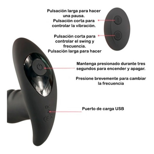 Imagen 6 de 9 de Vibrador Anal Vaginal Punto G Próstata Juguete Sexual