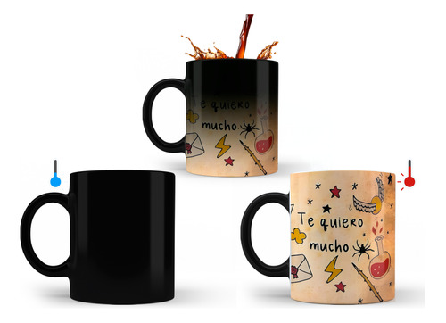 Taza Magica Harry Potter 1pz Varios Diseños A Elegir 