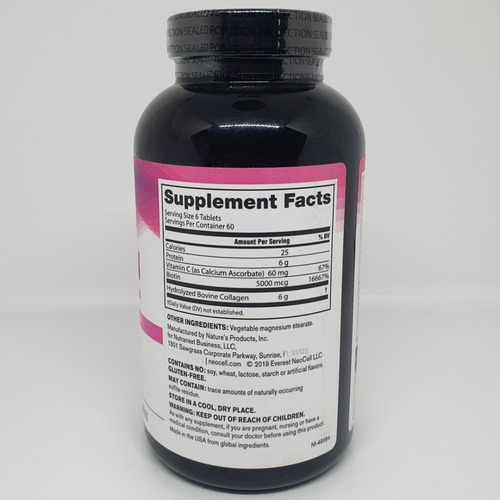 Imagen 2 de 3 de Colageno 6000 Mg Tipo 1&3 Vitamina C 60 Mg Biotin 5000 Mcg