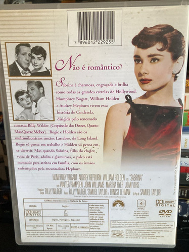 Dvd Sabrina - Audrey Hepburn