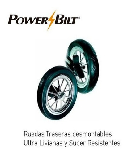Imagen 6 de 6 de Rieragolf Carro Manual Golf 3 Ruedas Powerbilt C/portaparagu