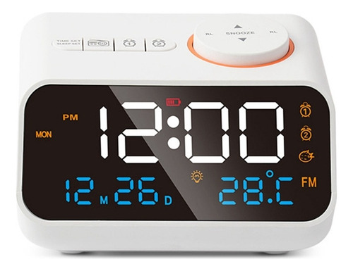 Despertador Con Radio Led Digital 12/24h Snooze Wake Up Cl